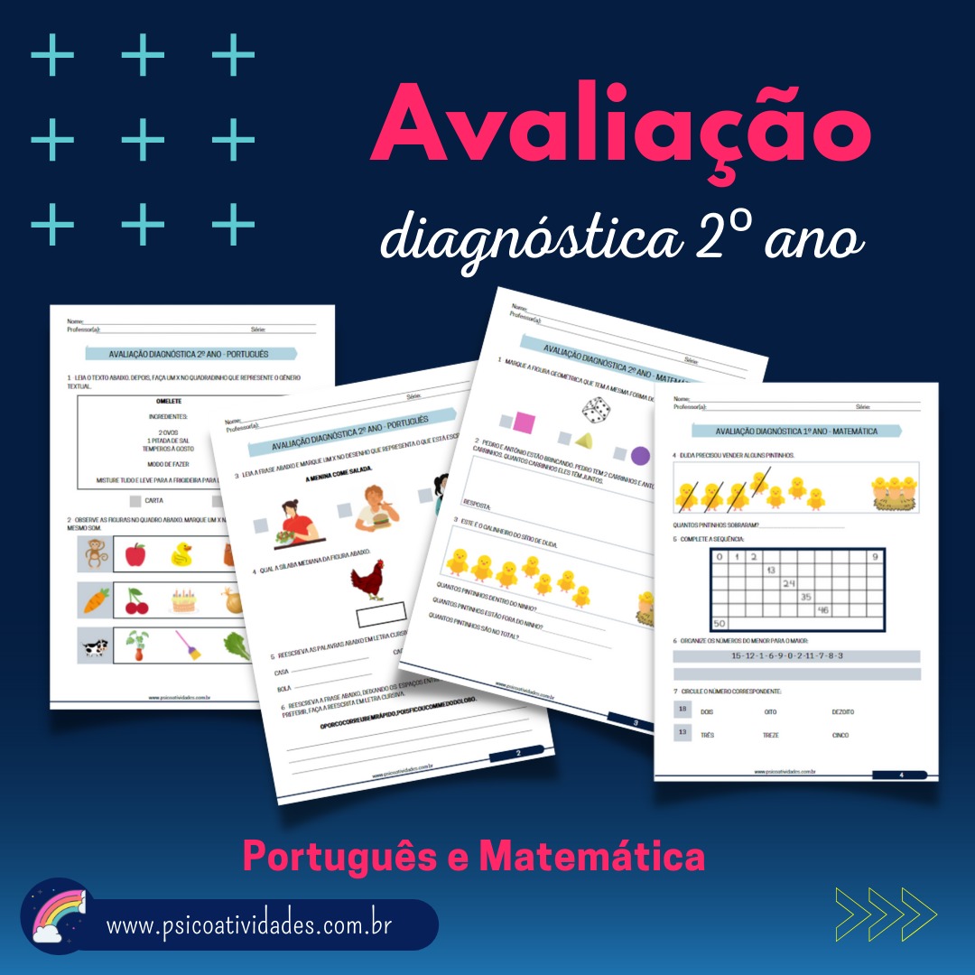 CADERNO 1 PORTUGUÊS 2º ANO (sondagem)