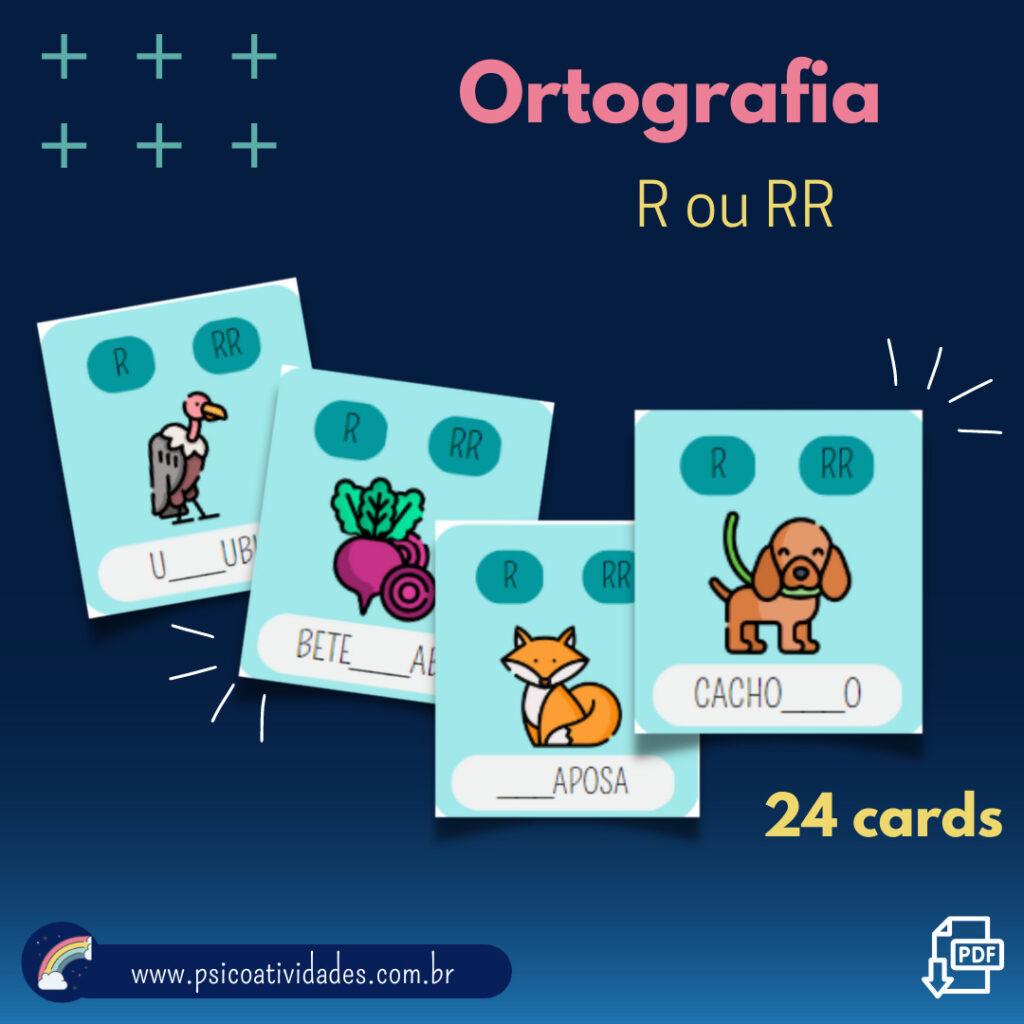 Ortografia R Ou Rr Cards Psico Atividades